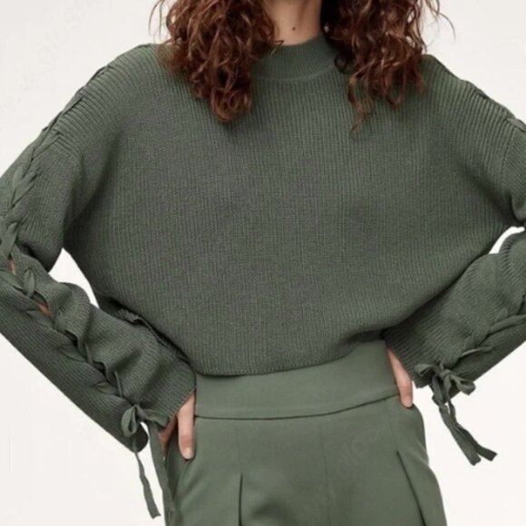 Wilfred Green Cowl Neck Sweater - Picture 2 of 13